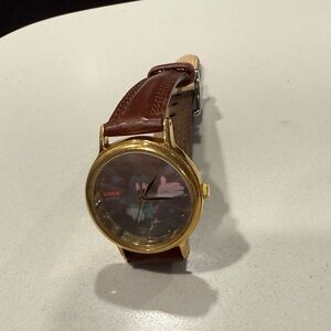 Gold and Brown Holographic Mickey Lorus Watch